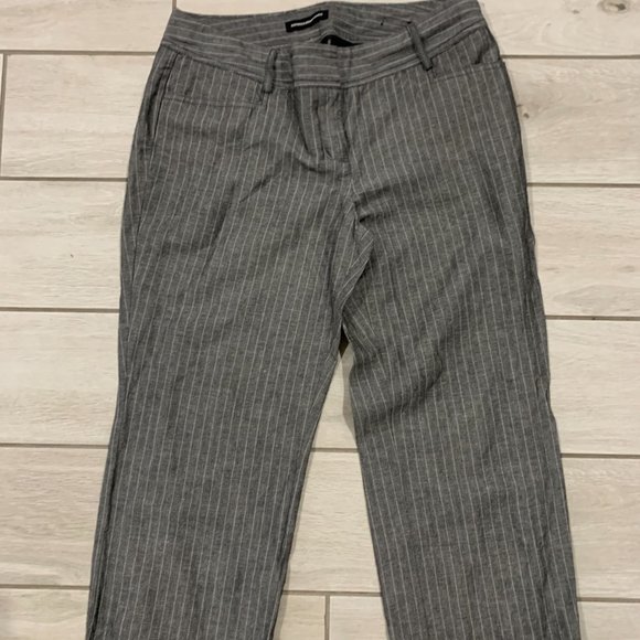 Cropped Pinned Stripped Pants - Picture 1 of 2